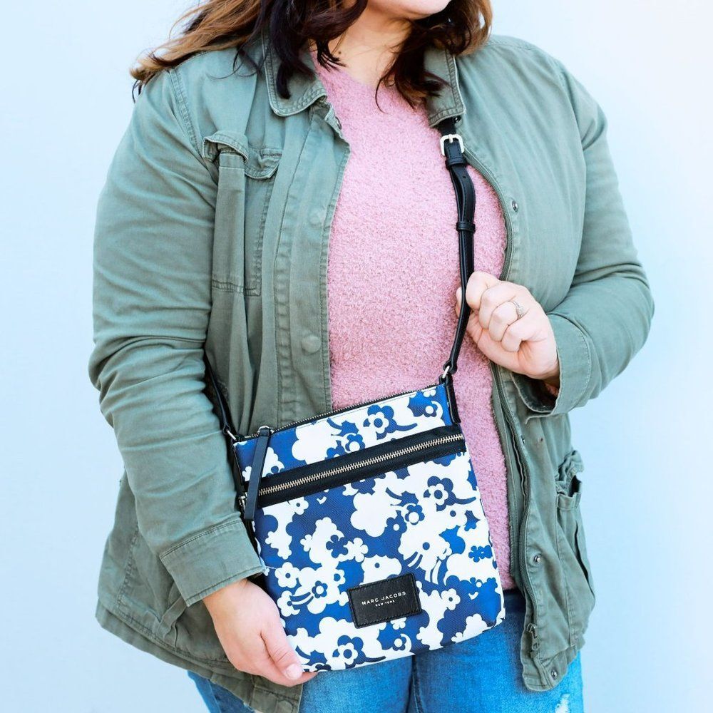 NWT Marc Jacobs Biker Blue Moon Print Cross Body Bag in Blue $175+